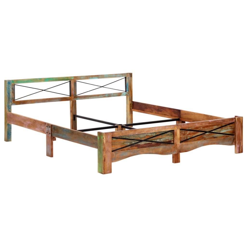 Bedframe massief gerecycled hout 180x200 cm is nu te koop bij PeponiXL, paradijselijk wonen!