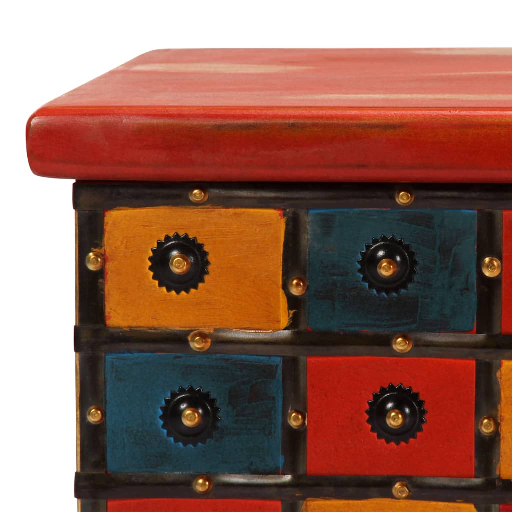 Opbergkist 110x40x40 cm massief acaciahout rood is nu te koop bij PeponiXL, paradijselijk wonen!