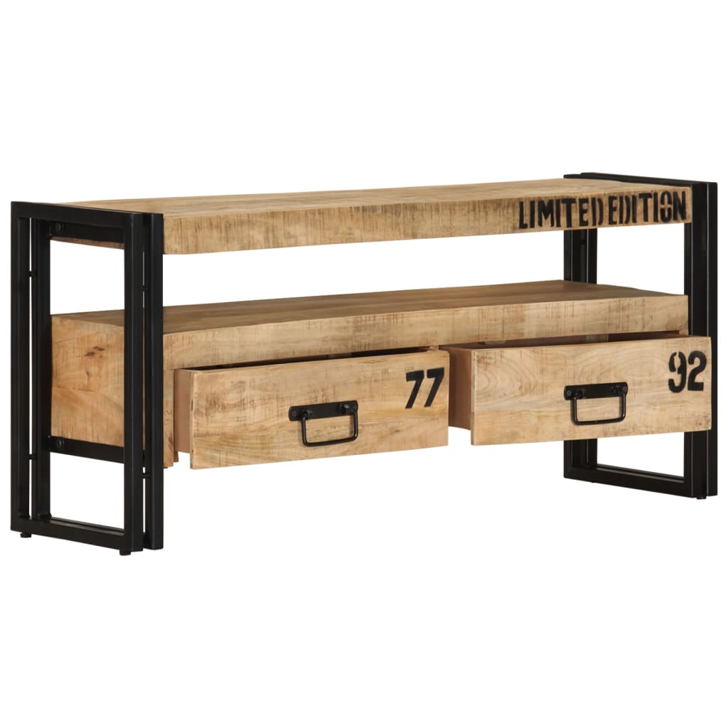 Tv-meubel 100x30x45 cm massief mangohout is nu te koop bij PeponiXL, paradijselijk wonen!