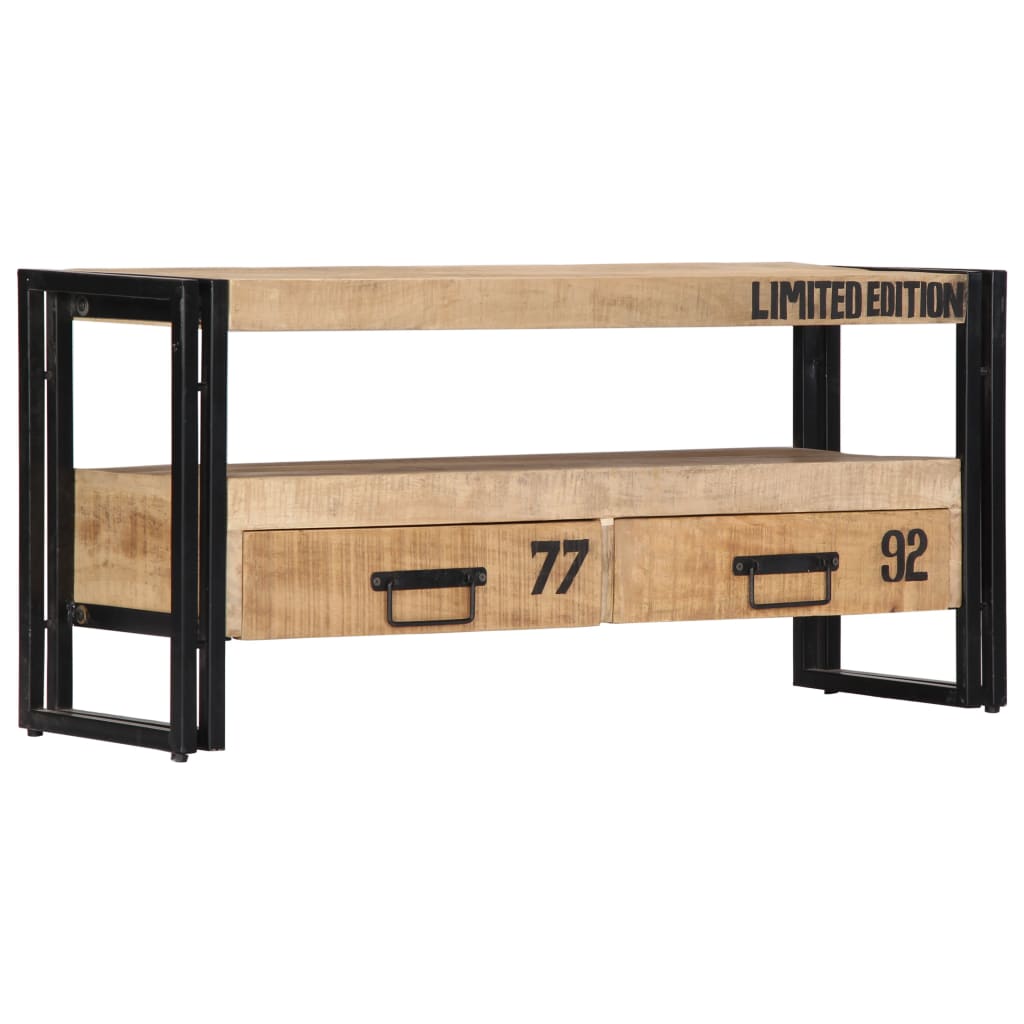 Tv-meubel 100x30x45 cm massief mangohout is nu te koop bij PeponiXL, paradijselijk wonen!