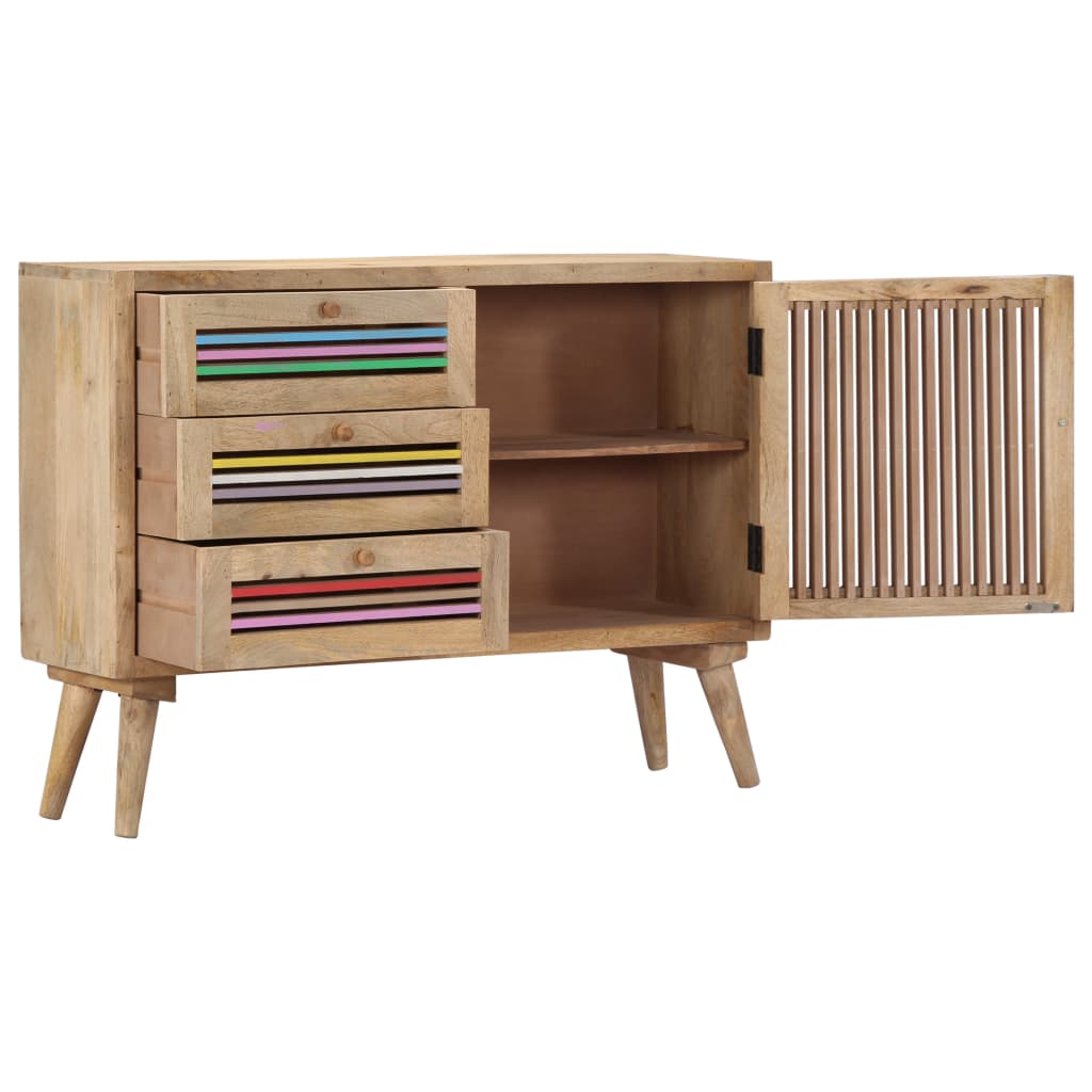 Dressoir 100x30x75 cm massief mangohout is nu te koop bij PeponiXL, paradijselijk wonen!