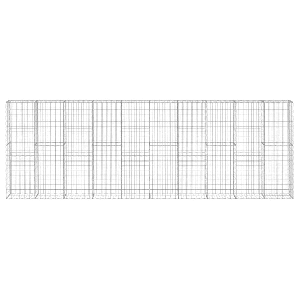 Schanskorfmuur met deksels 600x30x200 cm gegalvaniseerd staal is nu te koop bij PeponiXL, paradijselijk wonen!