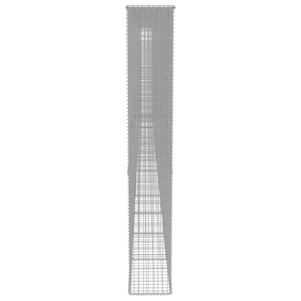 Schanskorfmuur met deksels 900x50x200 cm gegalvaniseerd staal is nu te koop bij PeponiXL, paradijselijk wonen!