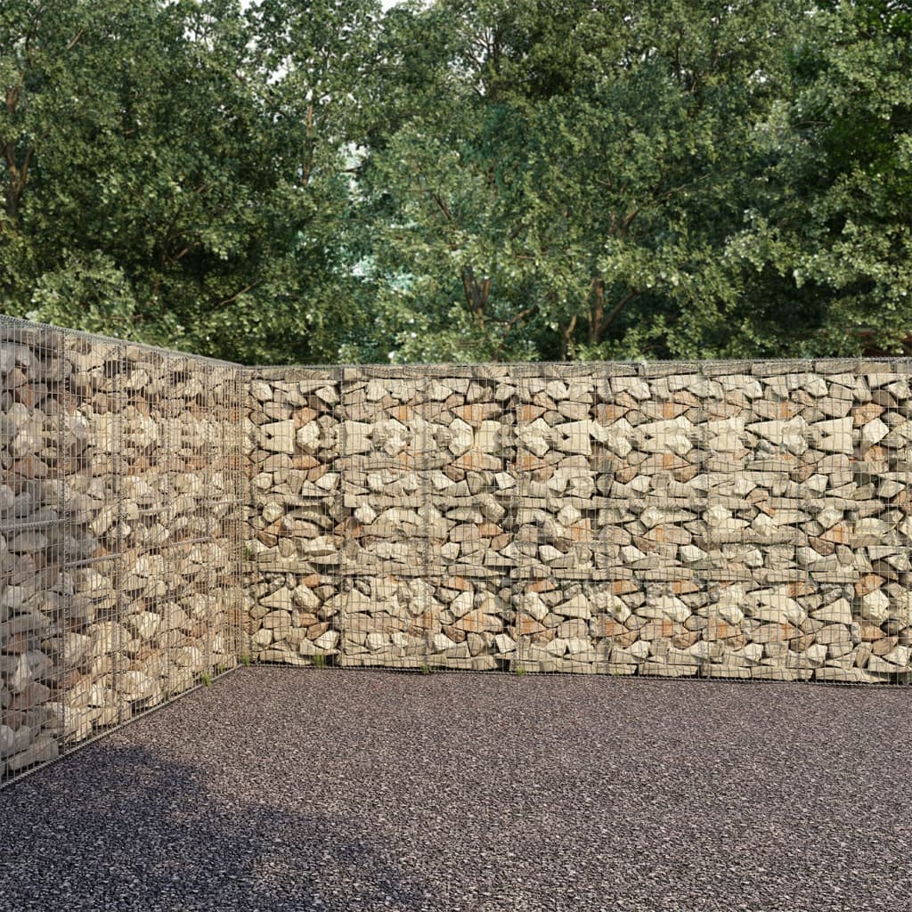 Schanskorfmuur met deksels 900x50x200 cm gegalvaniseerd staal is nu te koop bij PeponiXL, paradijselijk wonen!