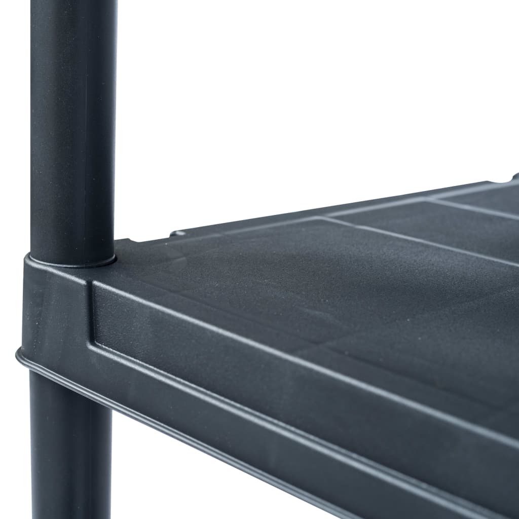 Opbergrekken 5 st 60x30x138 cm kunststof zwart is nu te koop bij PeponiXL, paradijselijk wonen!