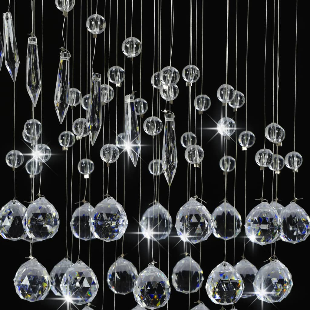 Plafondlamp met kristallen kralen spiraal G9 zilverkleurig is nu te koop bij PeponiXL, paradijselijk wonen!