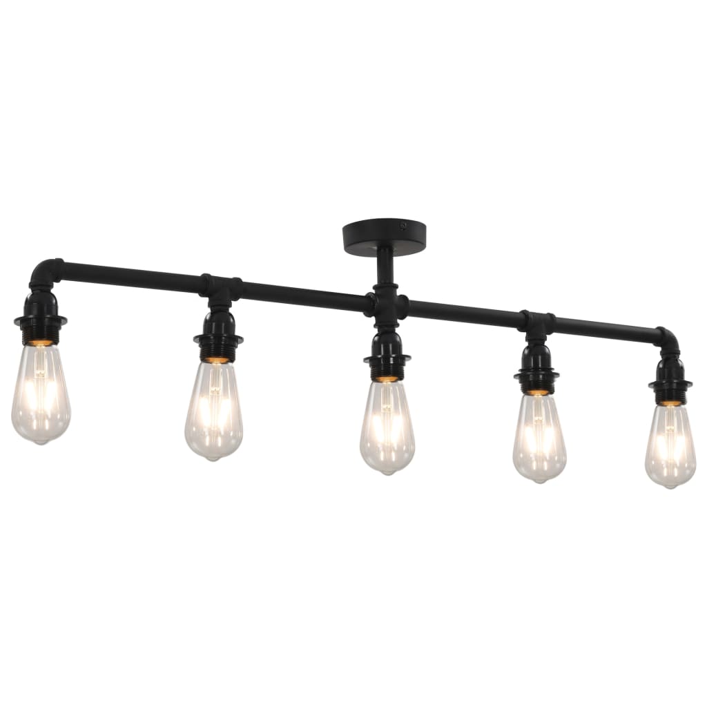 Plafondlamp 5xE27 zwart is nu te koop bij PeponiXL, paradijselijk wonen!