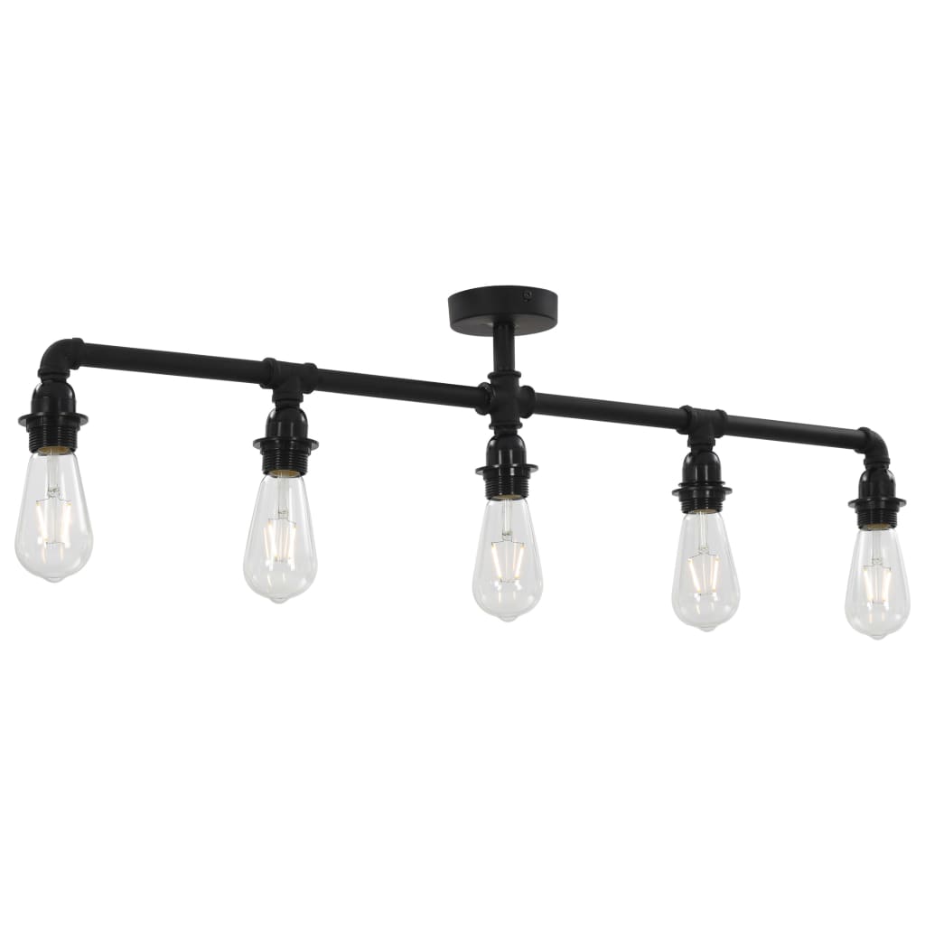Plafondlamp 5xE27 zwart is nu te koop bij PeponiXL, paradijselijk wonen!