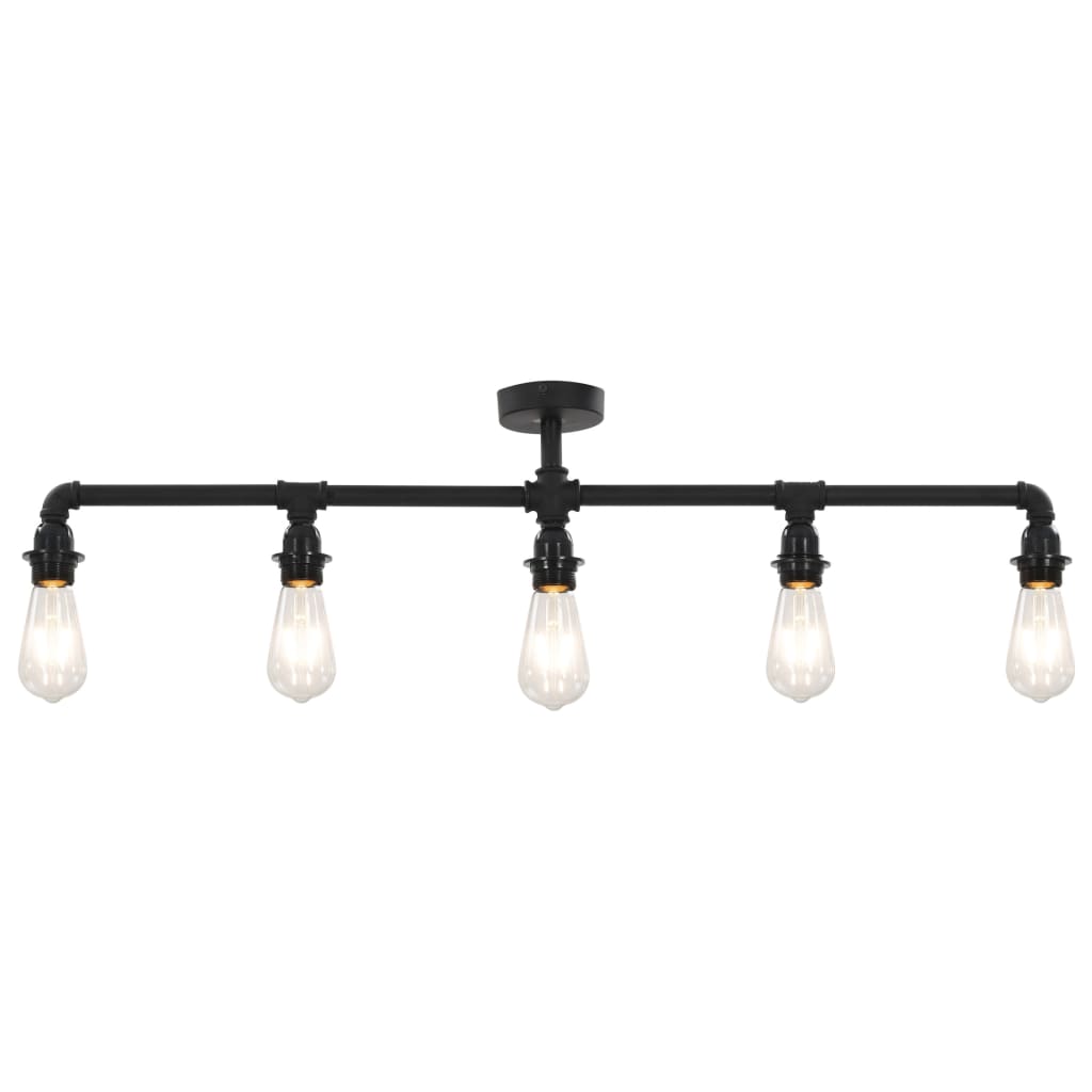 Plafondlamp 5xE27 zwart is nu te koop bij PeponiXL, paradijselijk wonen!