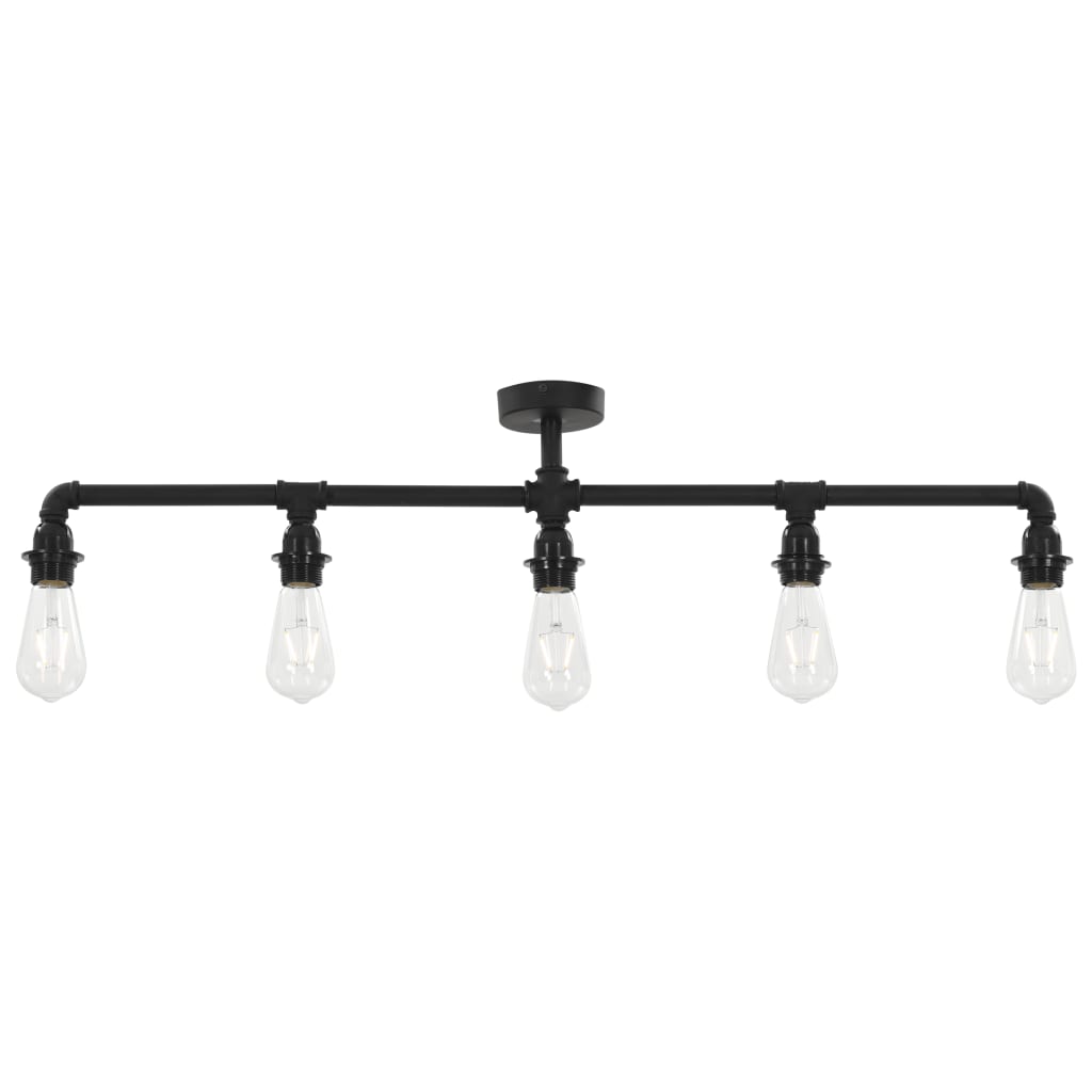 Plafondlamp 5xE27 zwart is nu te koop bij PeponiXL, paradijselijk wonen!