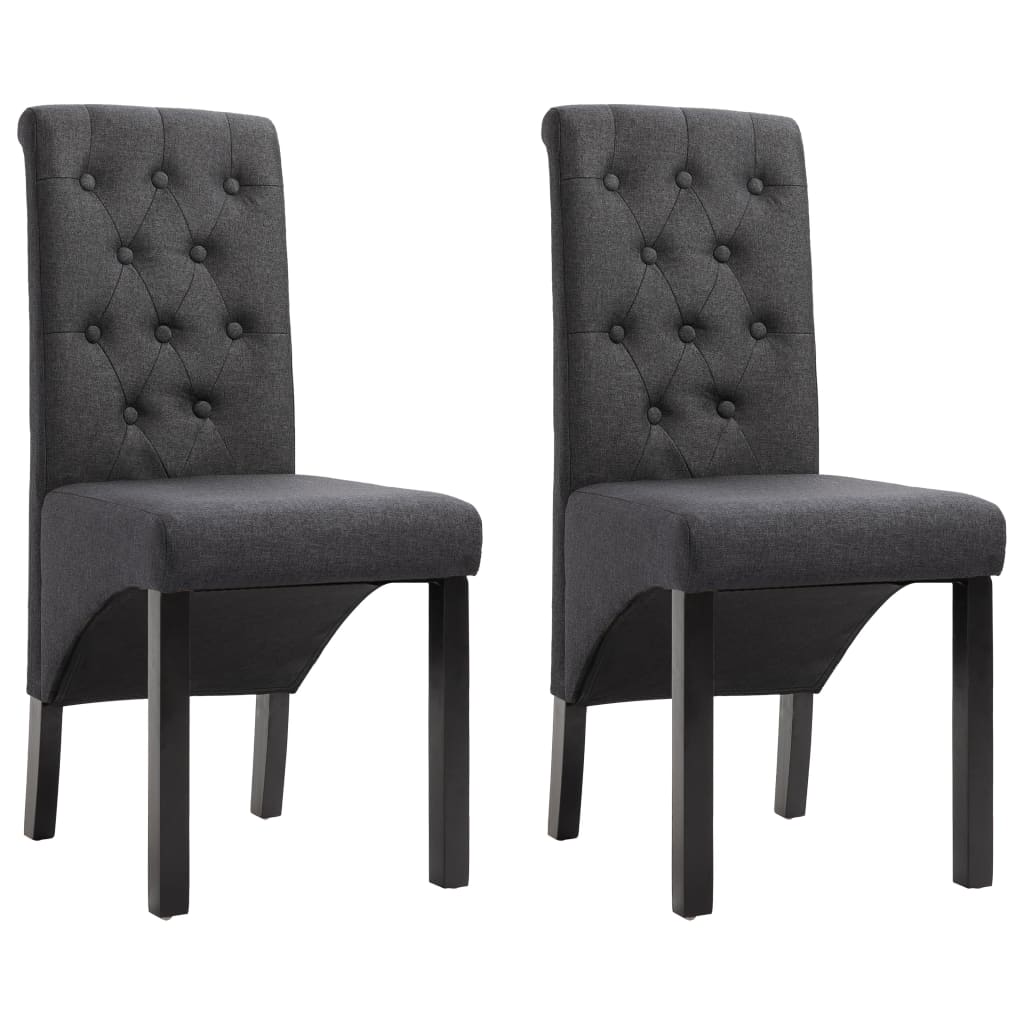 Eetkamerstoelen 2 st stof donkergrijs is nu te koop bij PeponiXL, paradijselijk wonen!