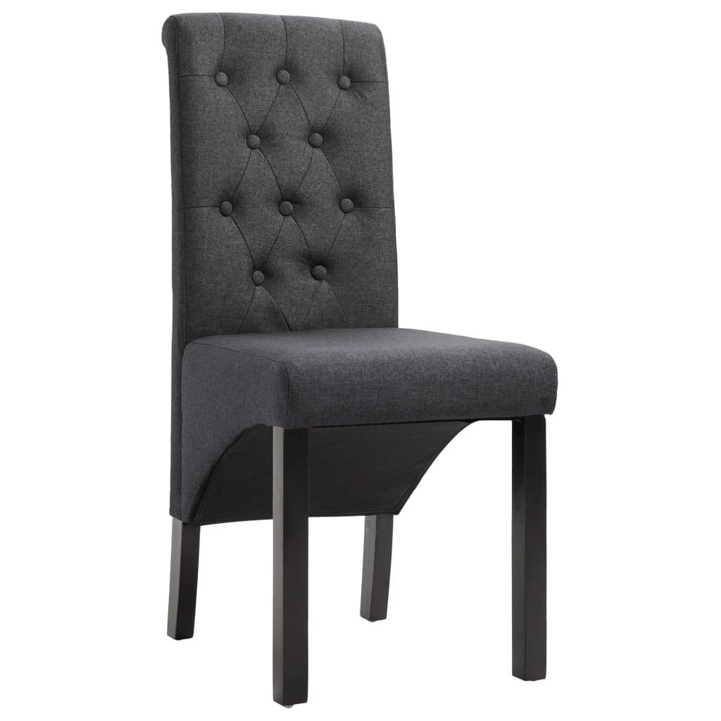 Eetkamerstoelen 2 st stof donkergrijs is nu te koop bij PeponiXL, paradijselijk wonen!