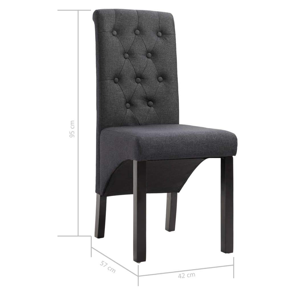 Eetkamerstoelen 2 st stof donkergrijs is nu te koop bij PeponiXL, paradijselijk wonen!