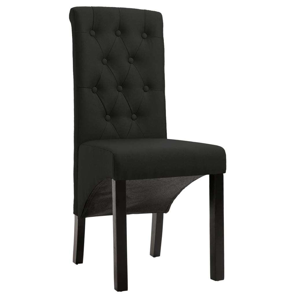 Eetkamerstoelen 2 st stof zwart is nu te koop bij PeponiXL, paradijselijk wonen!