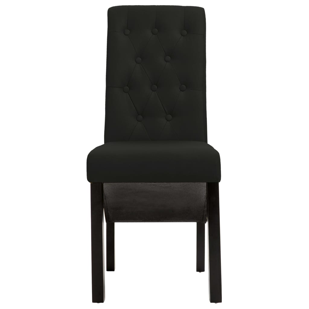 Eetkamerstoelen 2 st stof zwart is nu te koop bij PeponiXL, paradijselijk wonen!