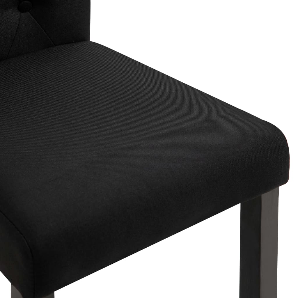 Eetkamerstoelen 2 st stof zwart is nu te koop bij PeponiXL, paradijselijk wonen!
