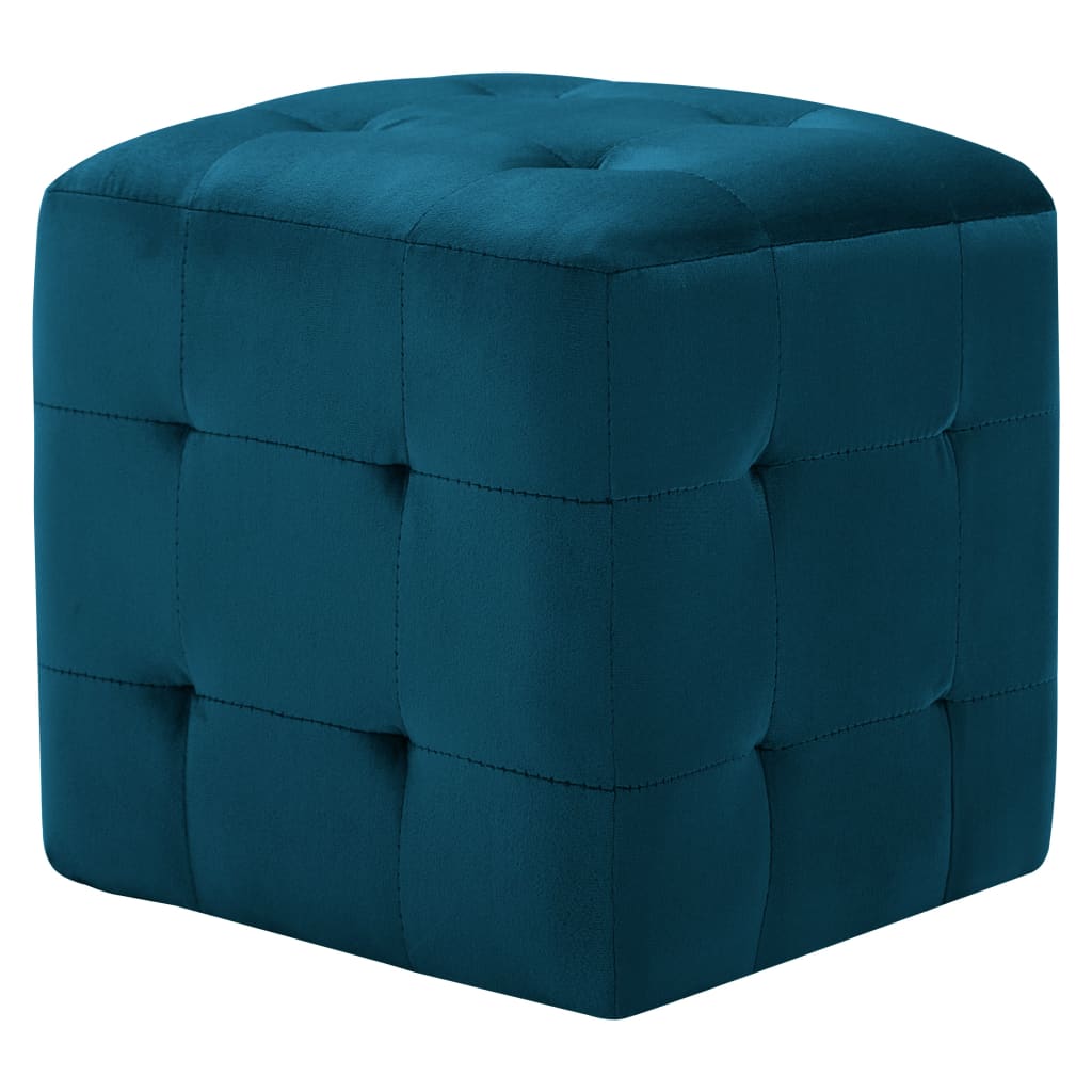 Nachtkastjes 2 st 30x30x30 cm fluweel blauw is nu te koop bij PeponiXL, paradijselijk wonen!