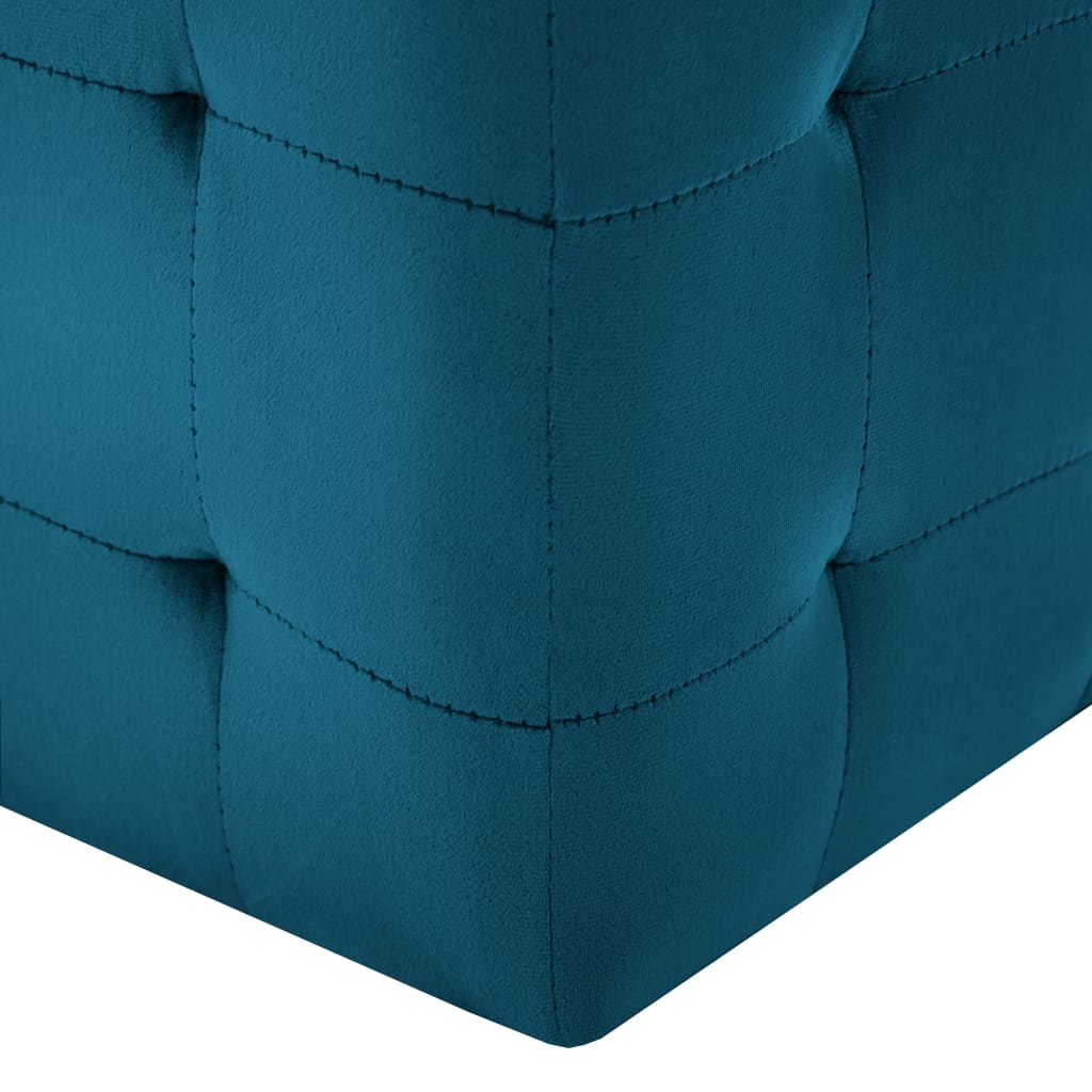 Nachtkastjes 2 st 30x30x30 cm fluweel blauw is nu te koop bij PeponiXL, paradijselijk wonen!
