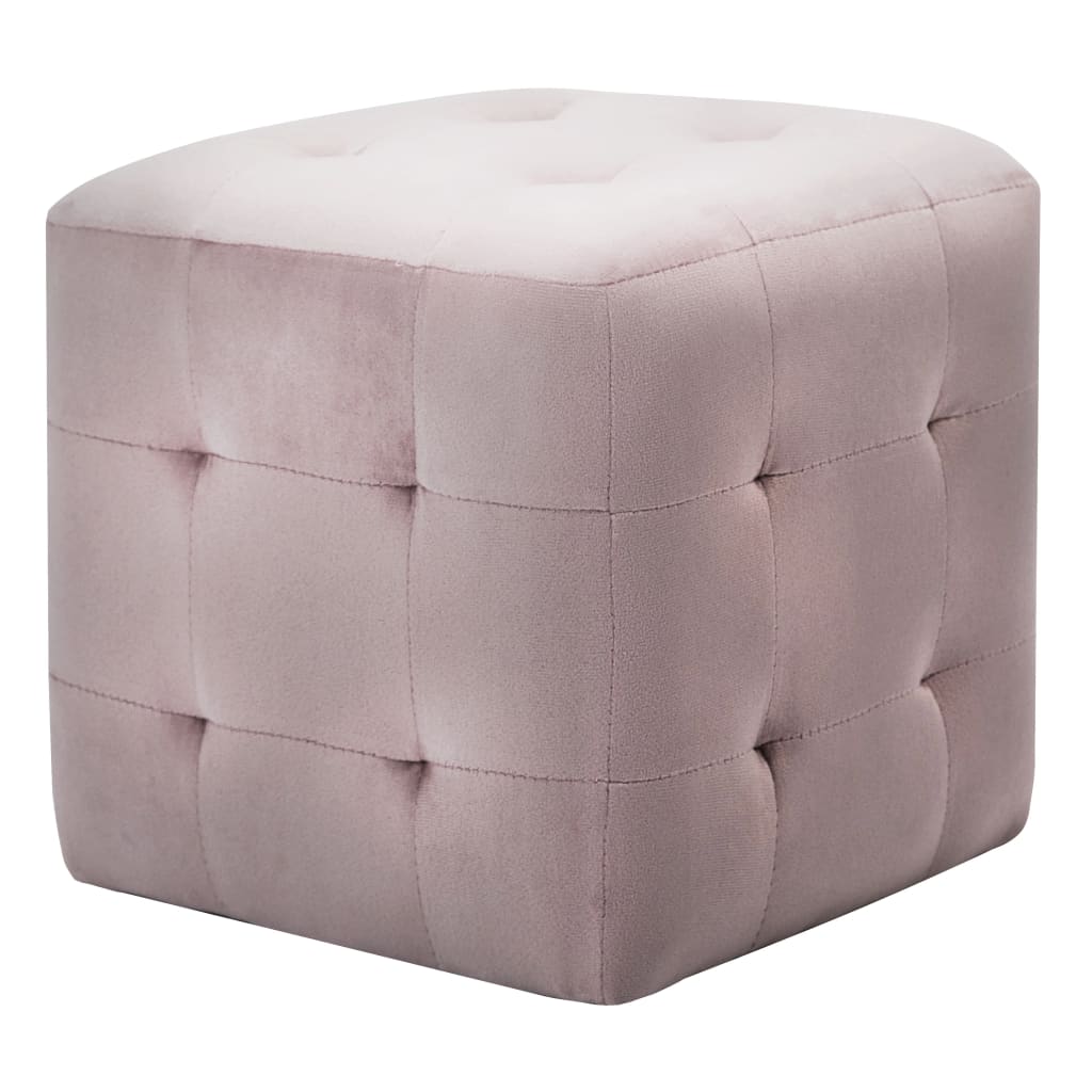 Nachtkastjes 2 st 30x30x30 cm fluweel roze is nu te koop bij PeponiXL, paradijselijk wonen!