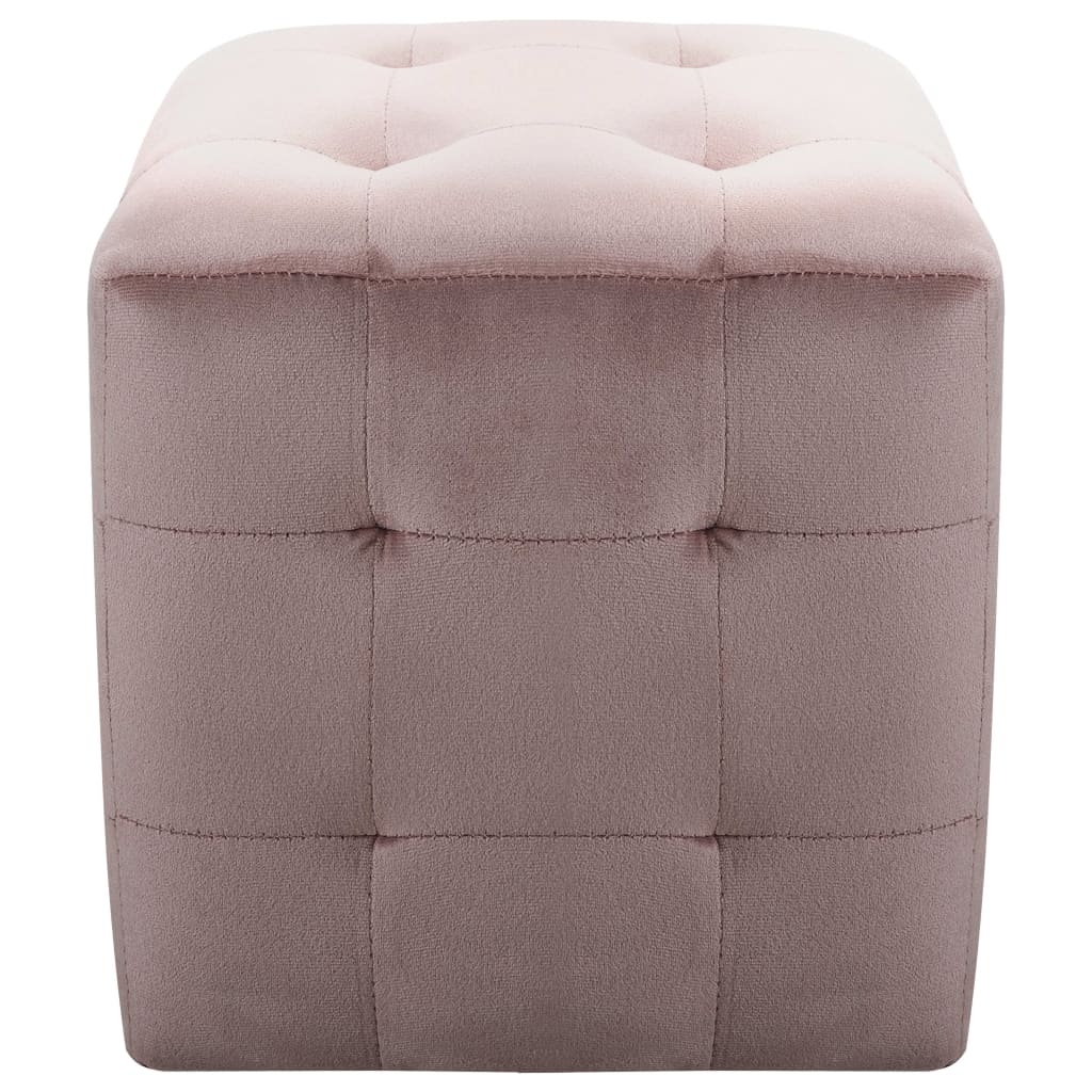 Nachtkastjes 2 st 30x30x30 cm fluweel roze is nu te koop bij PeponiXL, paradijselijk wonen!
