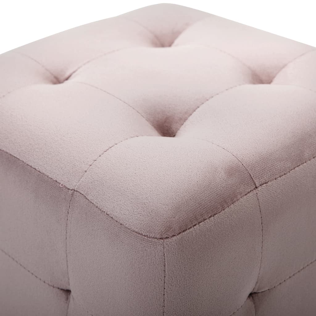 Nachtkastjes 2 st 30x30x30 cm fluweel roze is nu te koop bij PeponiXL, paradijselijk wonen!