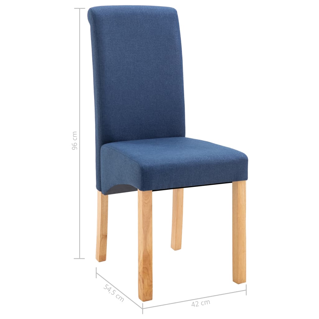 Eetkamerstoelen 4 st stof blauw is nu te koop bij PeponiXL, paradijselijk wonen!