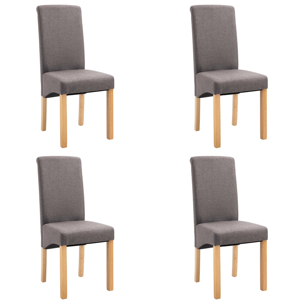 Eetkamerstoelen 4 st stof taupe is nu te koop bij PeponiXL, paradijselijk wonen!