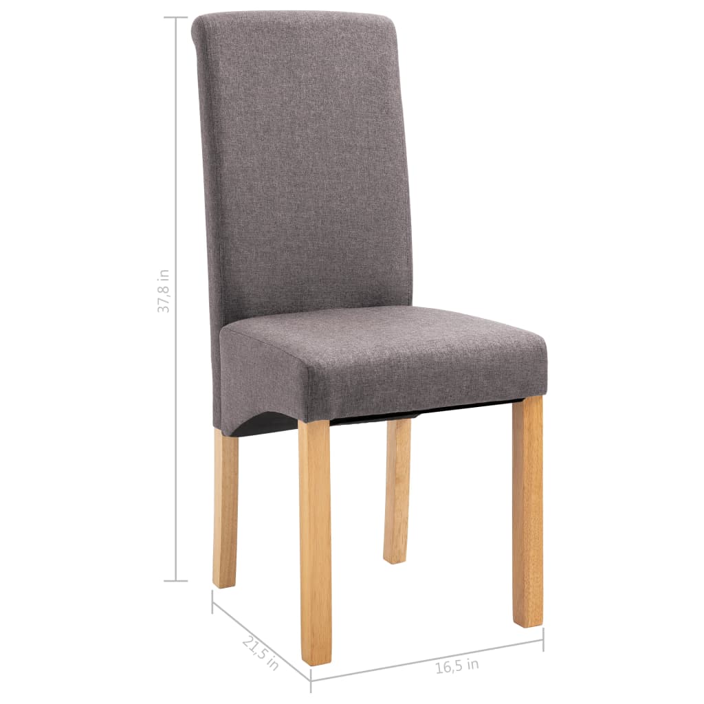 Eetkamerstoelen 4 st stof taupe is nu te koop bij PeponiXL, paradijselijk wonen!