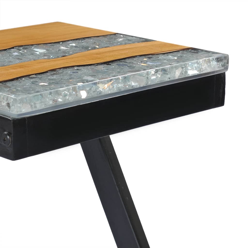 Salontafel 30x30x50 cm massief teakhout en polyresin is nu te koop bij PeponiXL, paradijselijk wonen!