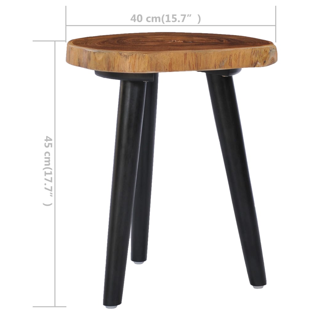 Salontafel 40x45 cm massief teakhout is nu te koop bij PeponiXL, paradijselijk wonen!