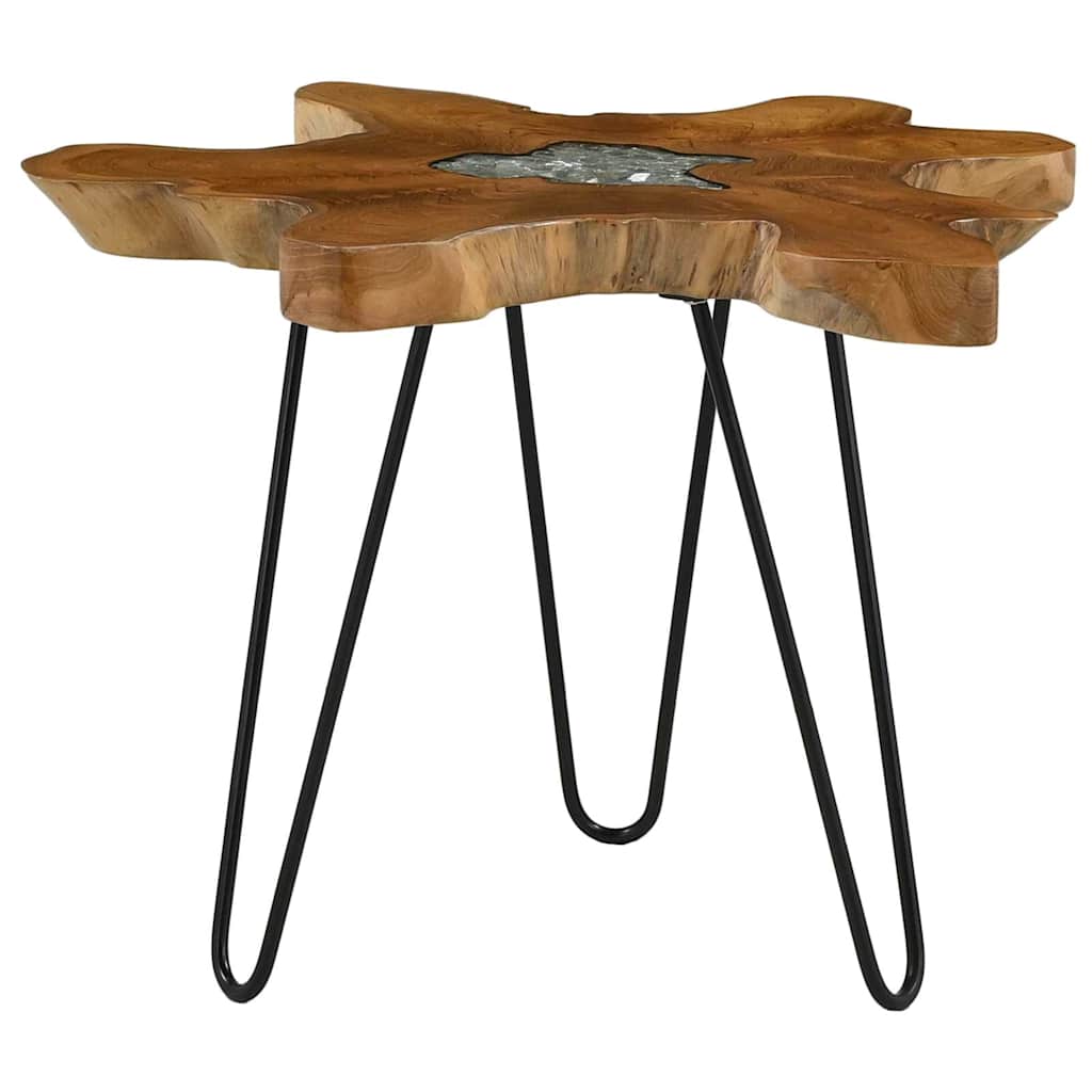 Salontafel 70x45 cm massief teakhout en polyresin is nu te koop bij PeponiXL, paradijselijk wonen!