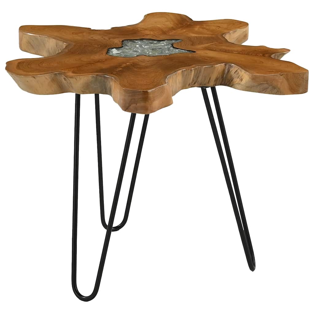 Salontafel 70x45 cm massief teakhout en polyresin is nu te koop bij PeponiXL, paradijselijk wonen!