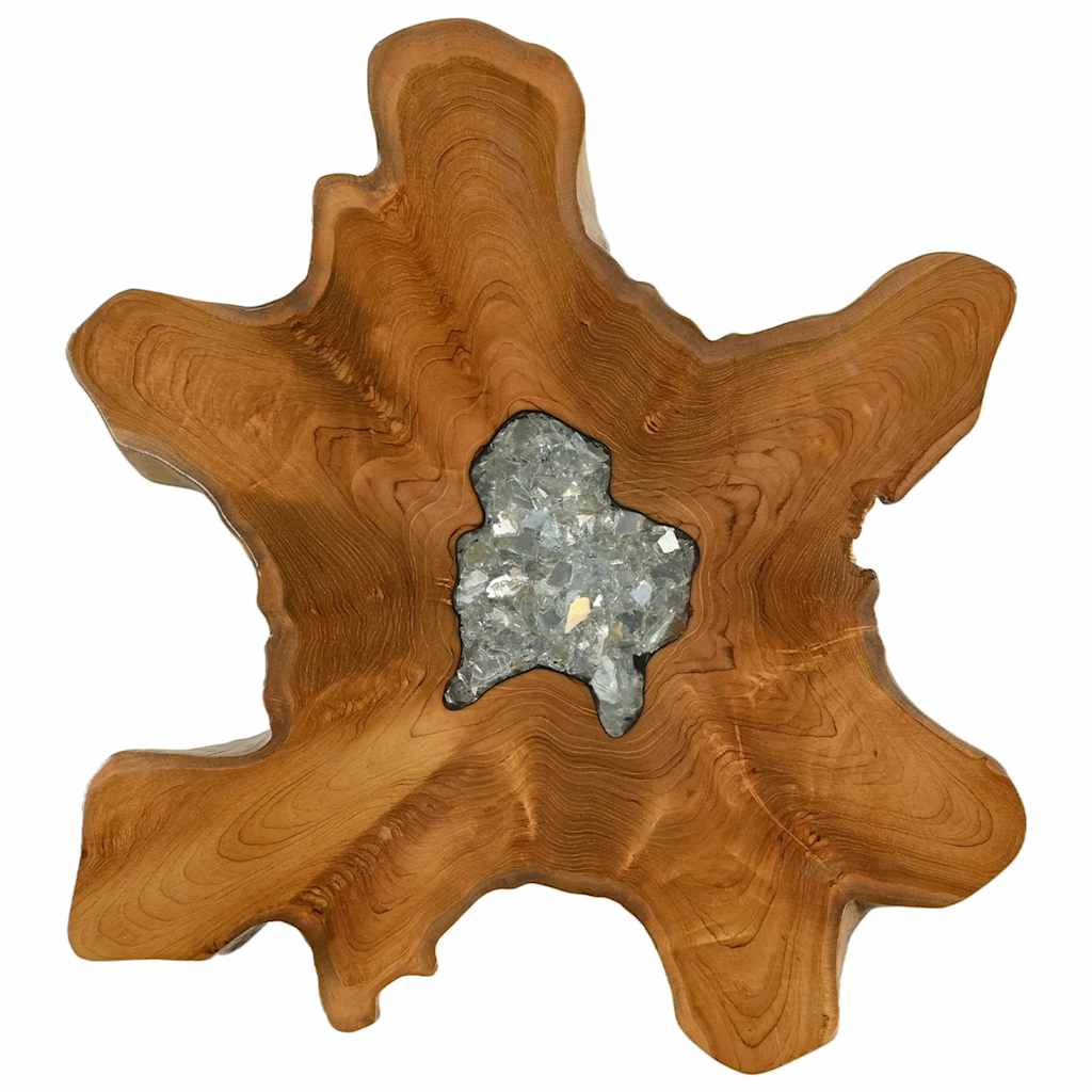 Salontafel 70x45 cm massief teakhout en polyresin is nu te koop bij PeponiXL, paradijselijk wonen!
