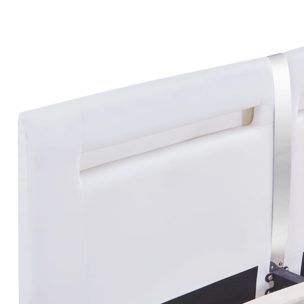 Bedframe met LED kunstleer wit 180x200 cm is nu te koop bij PeponiXL, paradijselijk wonen!