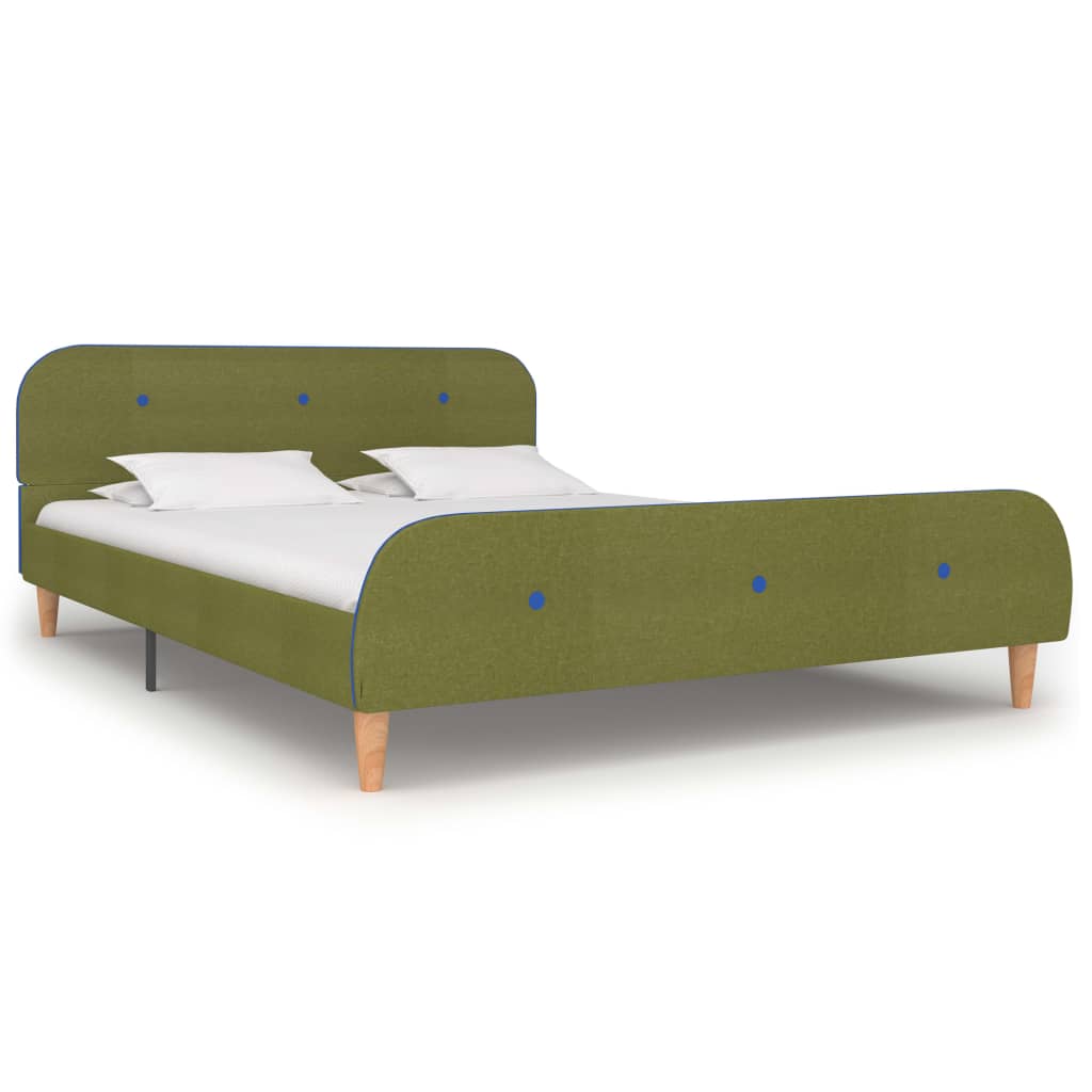 Bedframe stof groen 140x200 cm is nu te koop bij PeponiXL, paradijselijk wonen!