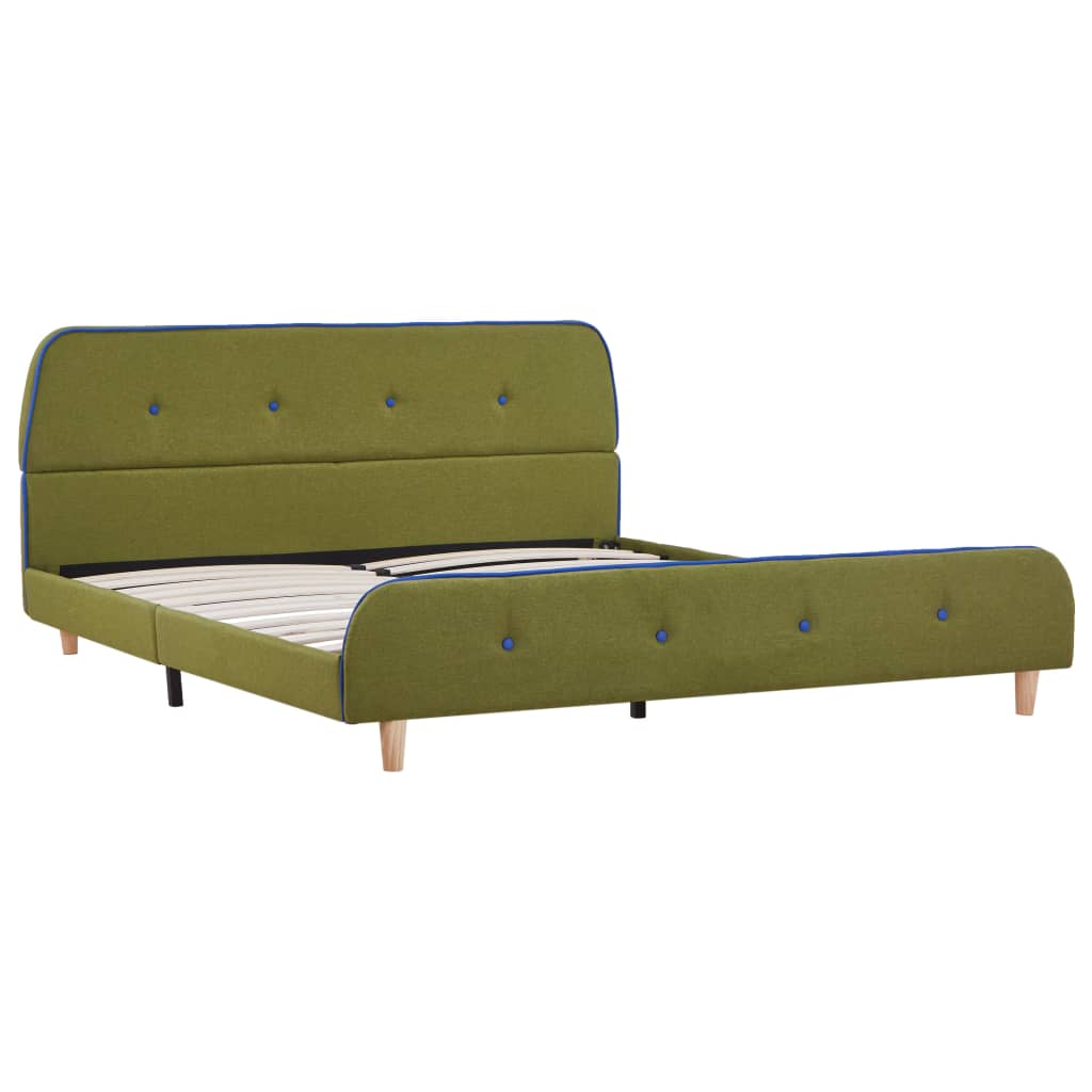 Bedframe stof groen 140x200 cm is nu te koop bij PeponiXL, paradijselijk wonen!
