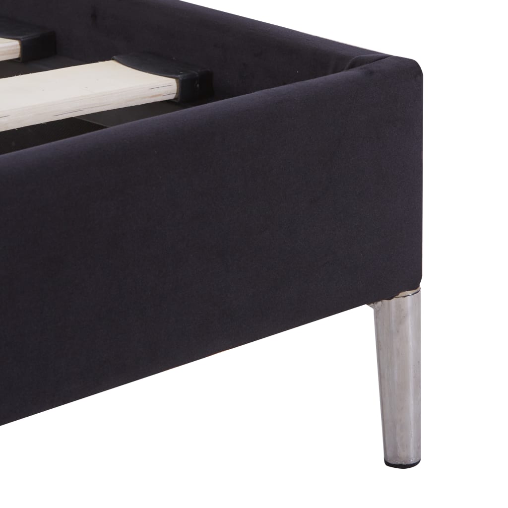 Bedframe stof zwart 90x200 cm is nu te koop bij PeponiXL, paradijselijk wonen!