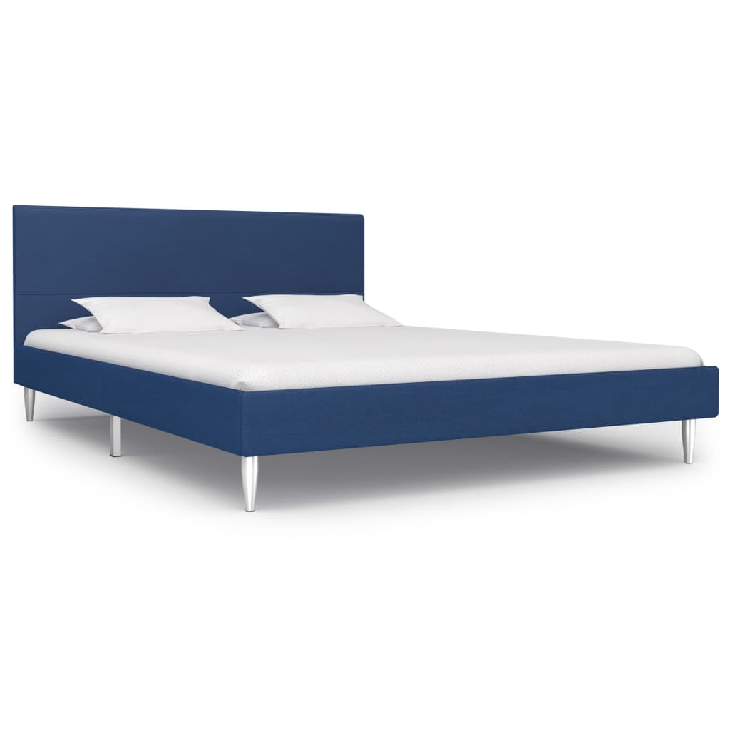 Bedframe stof blauw 160x200 cm is nu te koop bij PeponiXL, paradijselijk wonen!