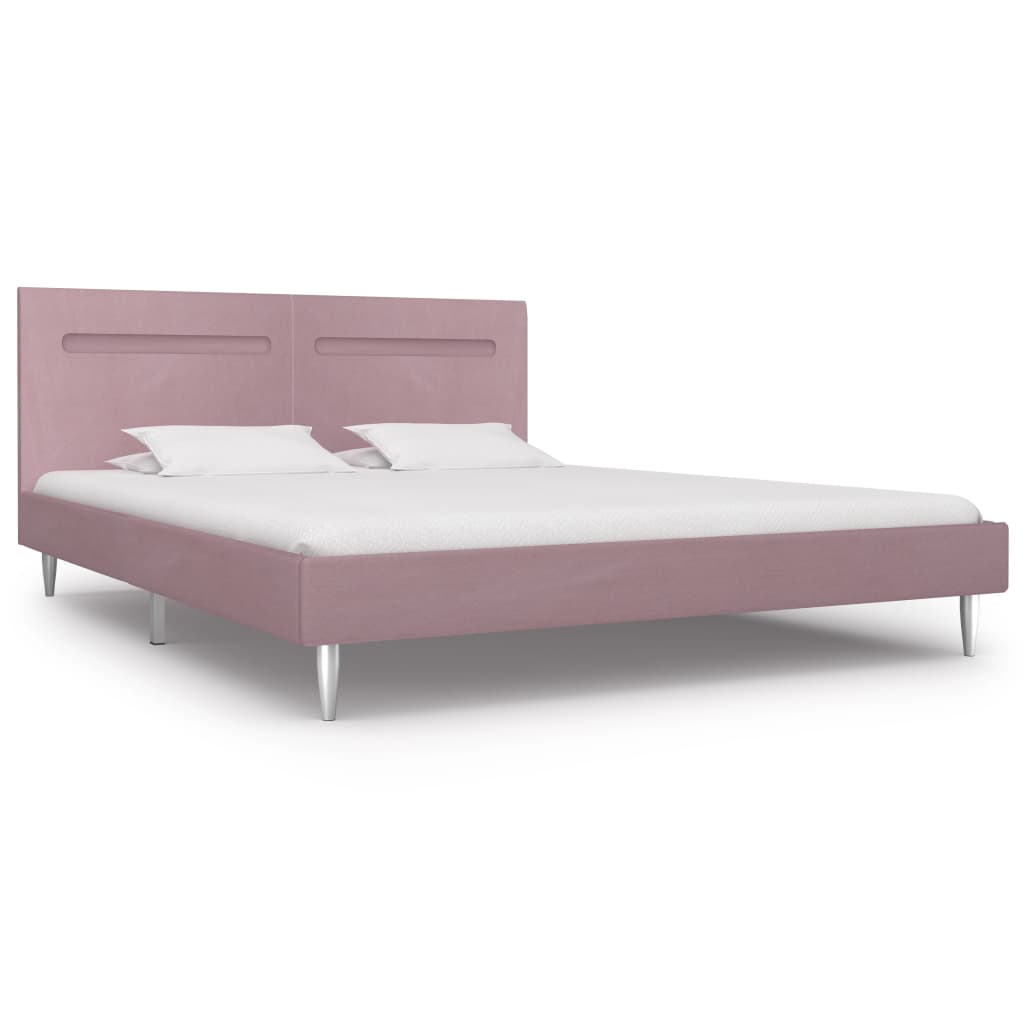 Bedframe met LED stof roze 180x200 cm is nu te koop bij PeponiXL, paradijselijk wonen!