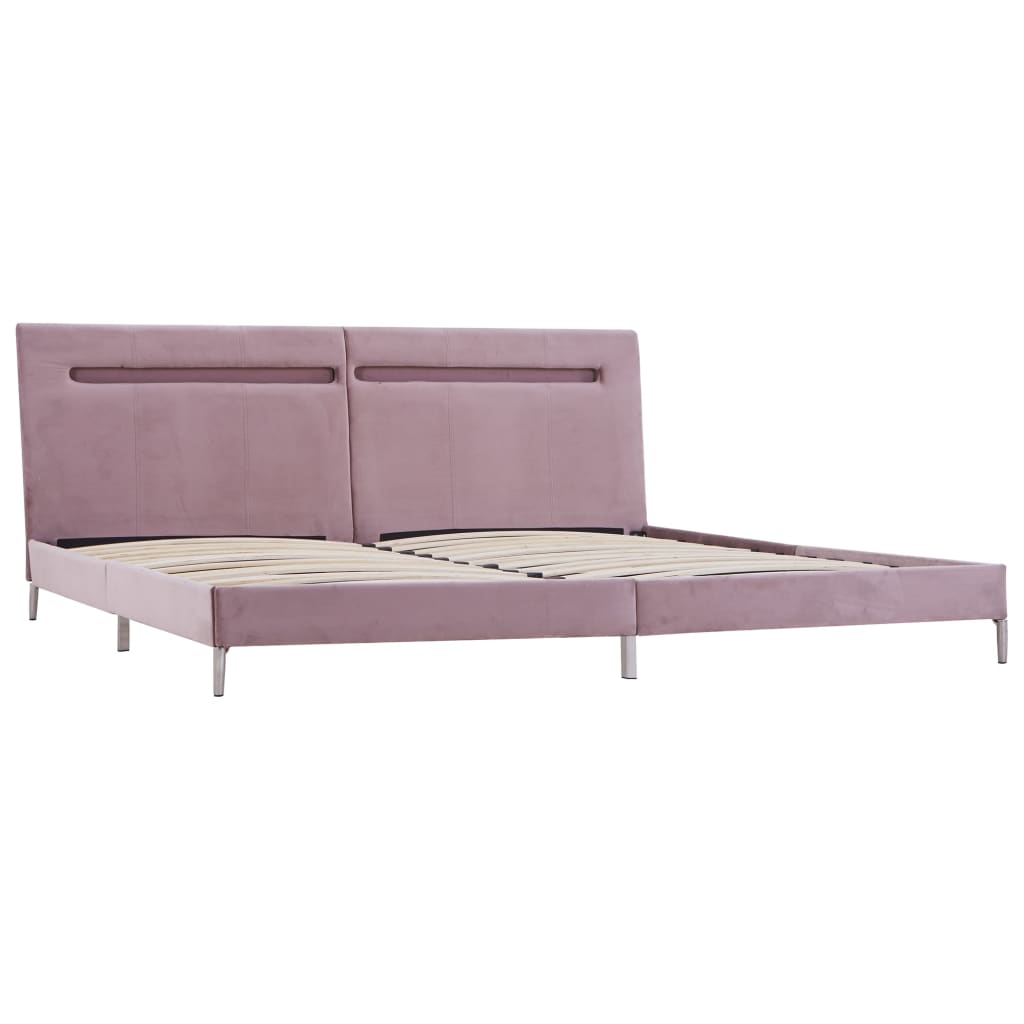 Bedframe met LED stof roze 180x200 cm is nu te koop bij PeponiXL, paradijselijk wonen!