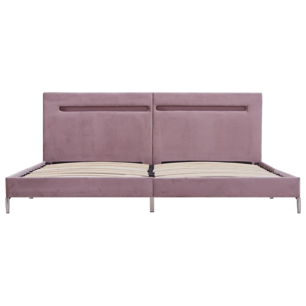 Bedframe met LED stof roze 180x200 cm is nu te koop bij PeponiXL, paradijselijk wonen!