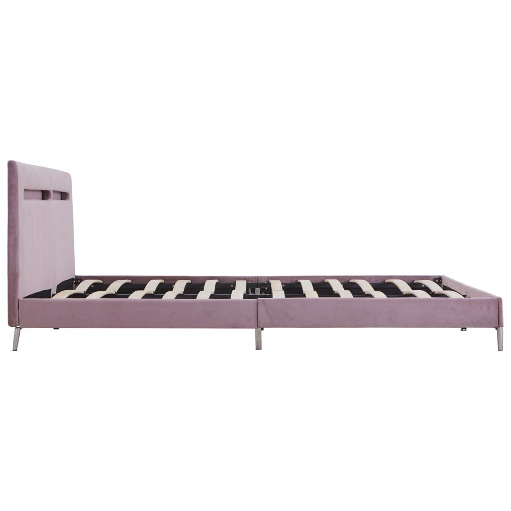Bedframe met LED stof roze 180x200 cm is nu te koop bij PeponiXL, paradijselijk wonen!