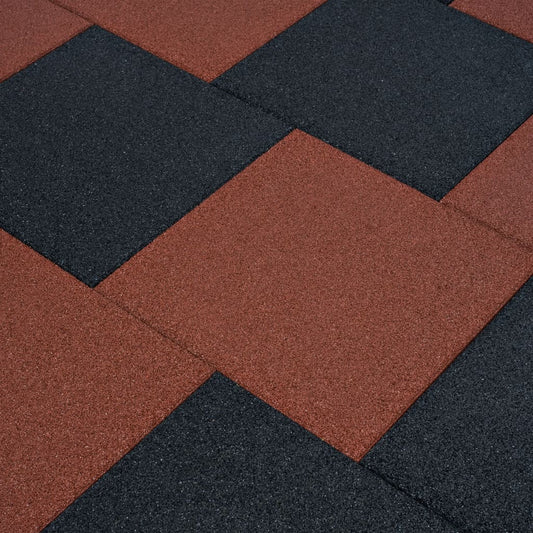 Valtegels 18 st 50x50x3 cm rubber rood is nu te koop bij PeponiXL, paradijselijk wonen!