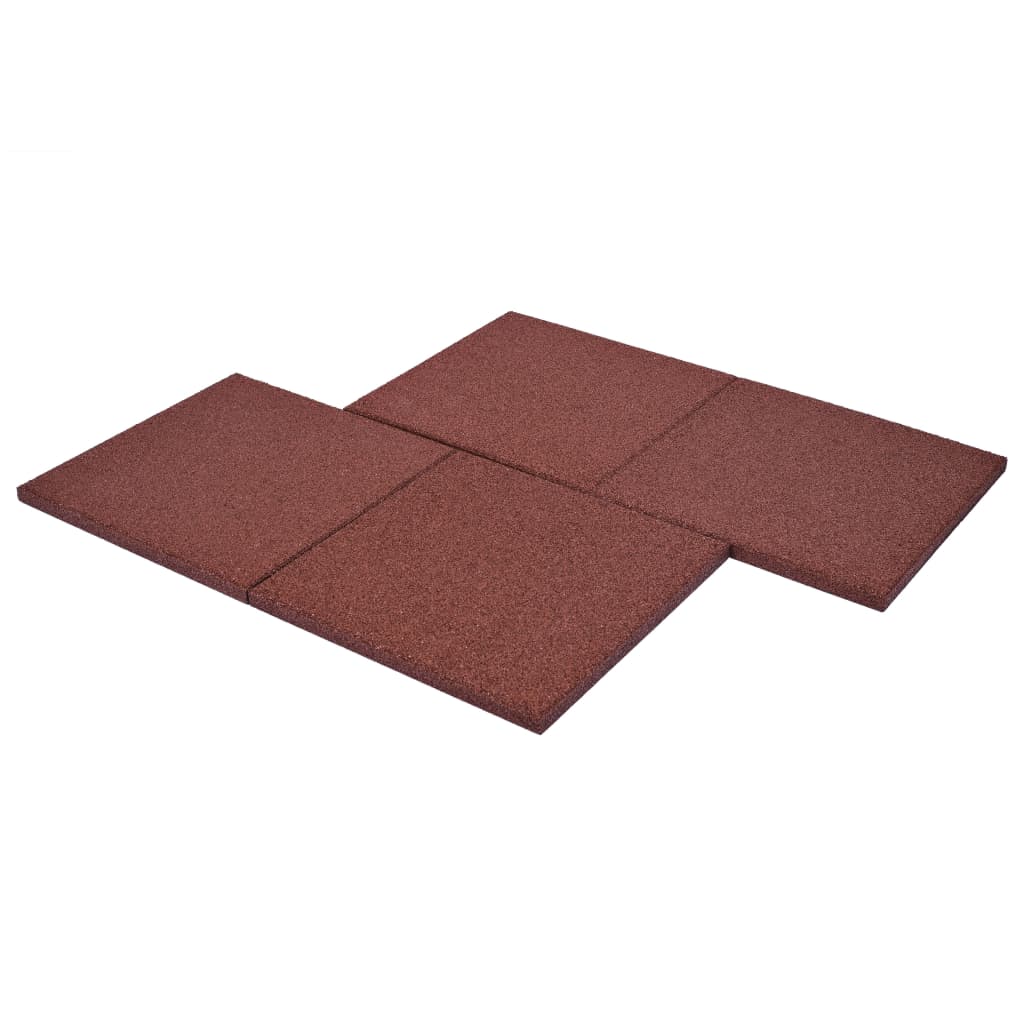 Valtegels 24 st 50x50x3 cm rubber rood is nu te koop bij PeponiXL, paradijselijk wonen!