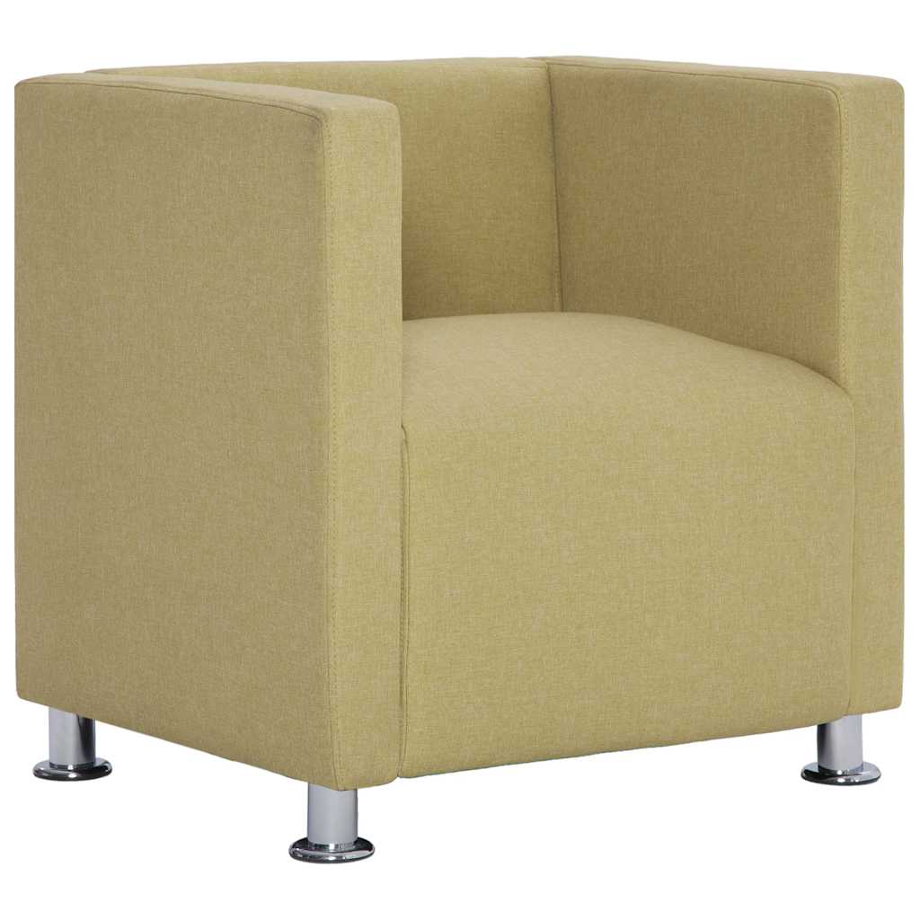 Fauteuil kubus stof groen is nu te koop bij PeponiXL, paradijselijk wonen!