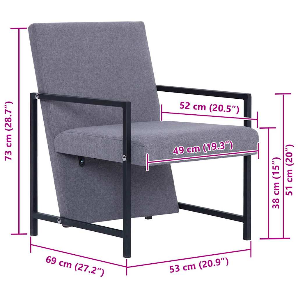 Fauteuil stof lichtgrijs is nu te koop bij PeponiXL, paradijselijk wonen!