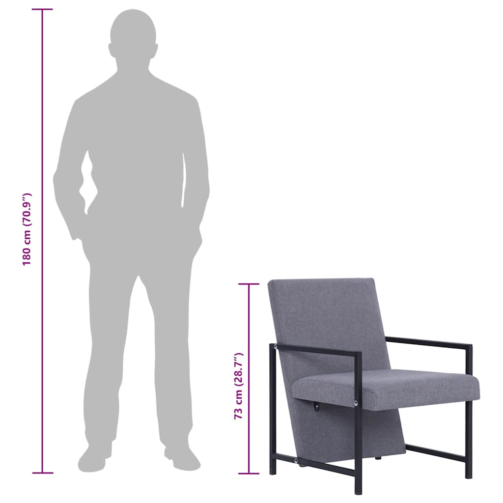 Fauteuil stof lichtgrijs is nu te koop bij PeponiXL, paradijselijk wonen!