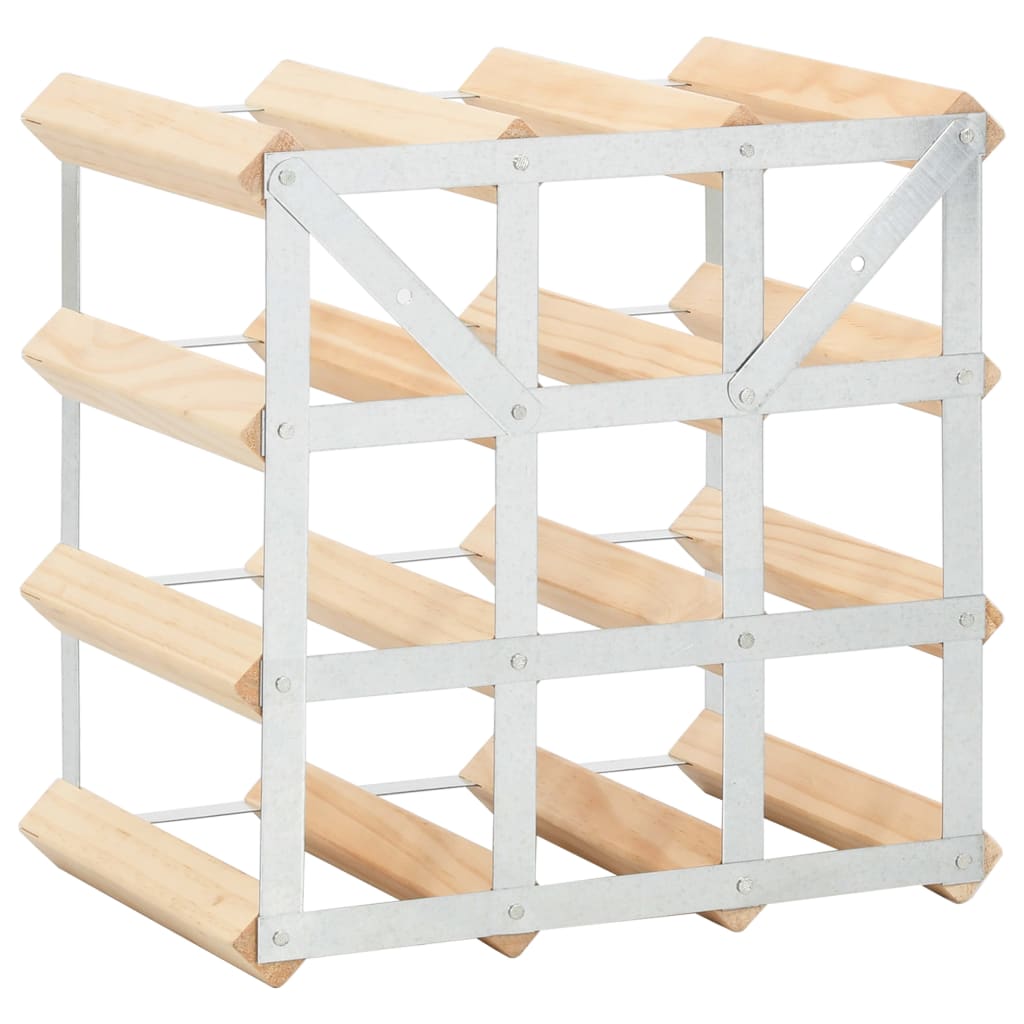 Wijnrek voor 12 flessen massief grenenhout is nu te koop bij PeponiXL, paradijselijk wonen!