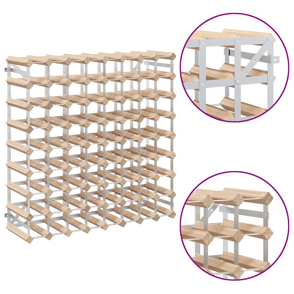 Wijnrek voor 72 flessen massief grenenhout is nu te koop bij PeponiXL, paradijselijk wonen!