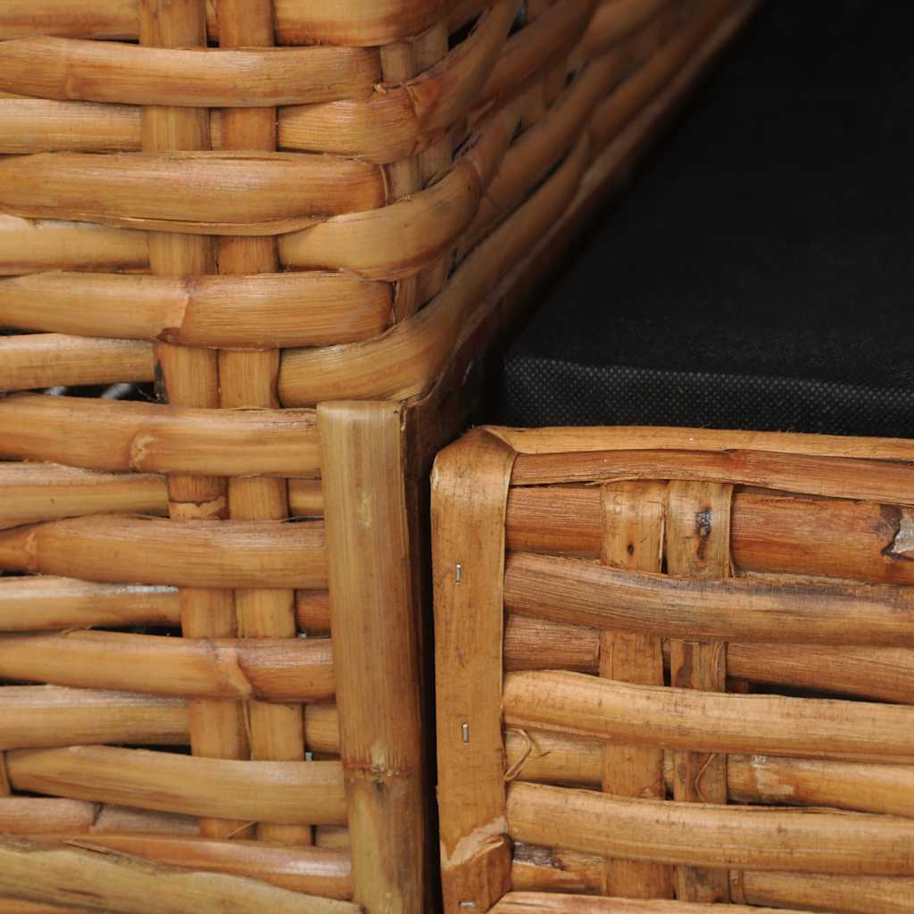 Fauteuil met kussens natuurlijk rattan bruin is nu te koop bij PeponiXL, paradijselijk wonen!